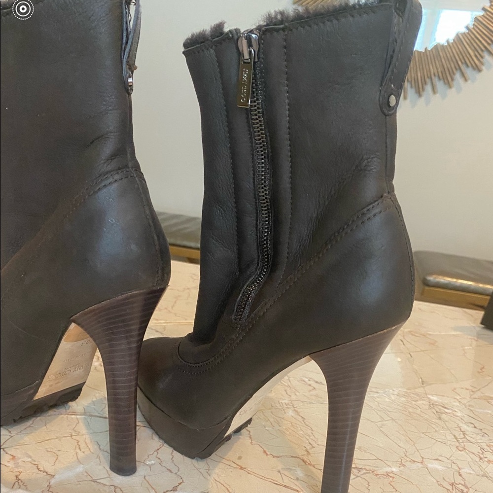 Jimmy Choo Brown Boots with Fur Lining